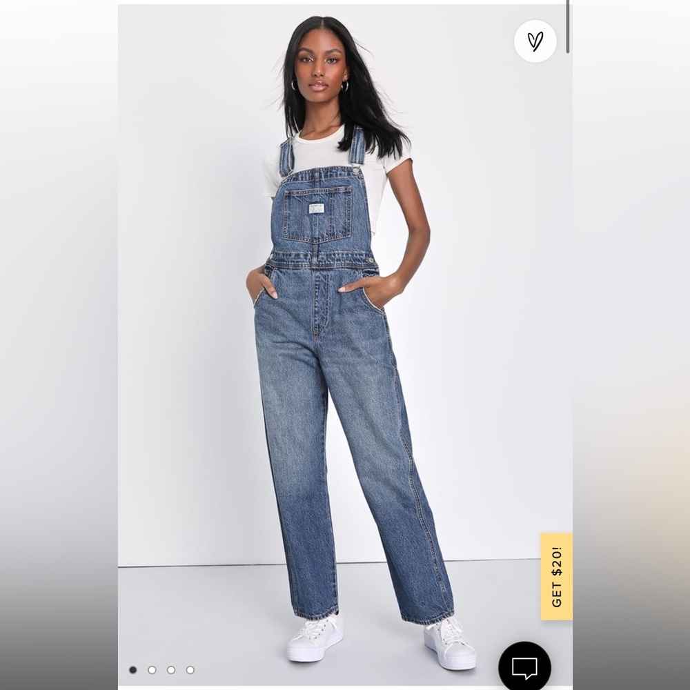 Vintage Medium Blue Denim Overalls